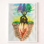 Cuadro en acuarela: Herencia Viva